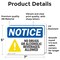 Signmission No Drugs No Alcoholic Beverages Allowed, 7 in W x Rectangle, Vinyl Decal OS-2PACK-NS-D-57-L-16075 - alternate 2